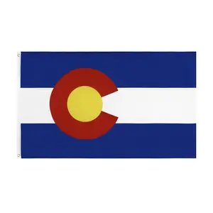 Bán buôn giá rẻ in Polyester 90*150cm Colorado cờ tùy chỉnh biểu ngữ Nhà Nước cho hiển thị