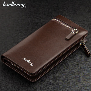 Cartera Larga Baellerry para Hombre, Gran Capacidad, con Cierre, Color Sólido, Cuero PU, para Uso Diario - Product Image 3