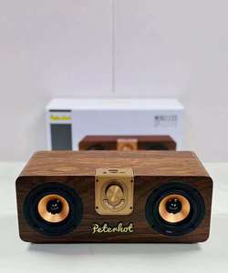 Redwingy A103 Altavoz Bluetooth inalámbrico al aire libre portátil Retro Subwoofer de madera altavoces de sonido Home <span class=keywords><strong>K</strong></span> Song SoundBox altavoz - Product Image 2