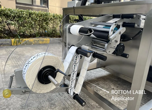 Machine d'étiquetage automatique électrique pour le haut et le bas des boîtes rondes avec contrôle PLC, étiquettes en papier autocollantes CX SXT - Product Image 4