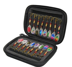 Cuillère en métal à prix compétitif leurres <span class=keywords><strong>de</strong></span> pêche Wobblers Spinner Bait 3.7g 16pcs paillettes leurre plume triple crochet Combo - Product Image 1