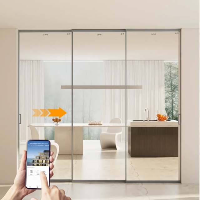 Silent Modern Design Magnetic Levitation Automatic Sliding Door Operator with Easy Installation 1-Year Warranty for Hotel Use