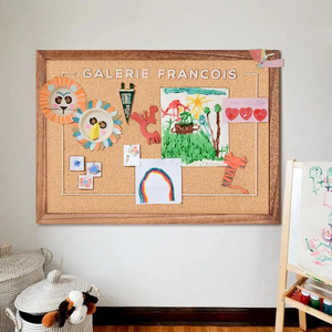 Tableros de corcho <span class=keywords><strong>con</strong></span> marco de madera marrón 11X16, tableros de pines para colgar en paredes para oficina, hogar, cocina, decoración escolar - Product Image 3