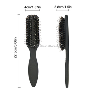 Fabricantes Peine de plástico Logotipo de nailon Peluquero personalizado Extensión flexible Peluca rizada húmeda <span class=keywords><strong>Cepillo</strong></span> <span class=keywords><strong>para</strong></span> desenredar el cabello <span class=keywords><strong>Denman</strong></span> - Product Image 6