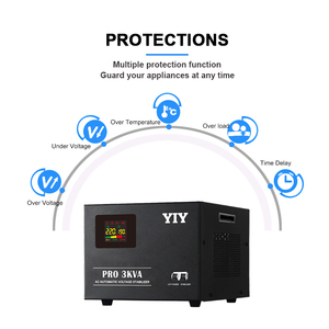 재고 있음 3000VA AC 220V 단상 자동 서보 전압 조정기 3Kw 입력 150-250V 가정용 전압 안정기 - Product Image 4