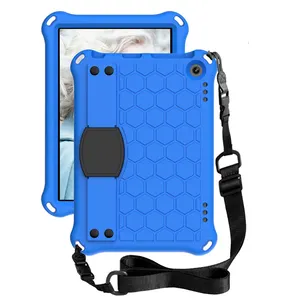 For Kindle Fire HD 8 Tablet Honeycomb case with shoulder strap for Fire HD 8 Plus Tablet Case Cover