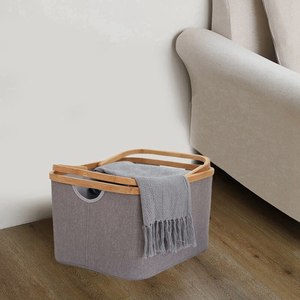 ตะ<span class=keywords><strong>ก</strong></span>ร้าผ้าพับไ<span class=keywords><strong>ด</strong></span>้<span class=keywords><strong>ไม้</strong></span>ไผ่คลาสสิ<span class=keywords><strong>ก</strong></span>พร้อมหูหิ้วคู่ในตัว สำหรับห้องน้ำ ห้องนอน ของเล่น และจัดเก็บเสื้อผ้า - Product Image 4