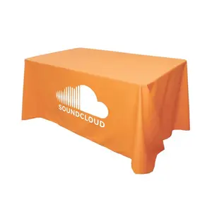 Unfitted Tablecloths Promotional Table Throw Decorative Washable Table Banner for Meeting