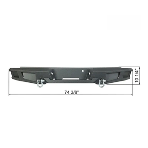 Accesorios todoterreno textura negro cabrestante delantero parachoques anillo <span class=keywords><strong>en</strong></span> D para Dodge Ram 1500 2013-2018 W/parachoques traseros DRL - Product Image 6