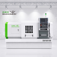 Tour CNC horizontal CK6150 à commande GSK, machine de tournage de métaux robuste à banc plat, déplacement de 300 mm sur les axes X et Z, 1500 mm max.