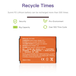 Baterai T6900 untuk Sunmi P2 Pos Terminal Baterai Lithium 2480MAh 7.6V - Product Image 4