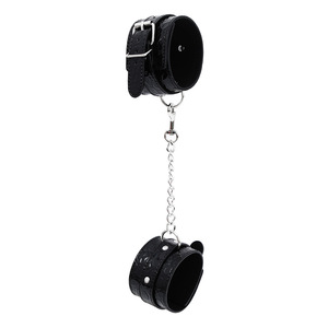 Juguetes sexuales, productos SP, bondage, pasión PU, esposas negras, cuero, SM, ataduras con cadenas de hierro, parejas, sexo para adultos. - Product Image 2