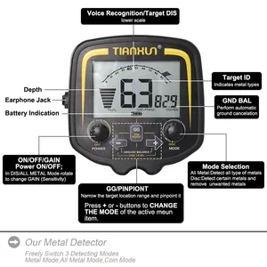 เครื่องตรวจจับโลหะใต้ดิน HEDAO รุ่น TX850 เครื่องมือค้นหาพลาสติกแบบมืออาชีพ เครื่องขุดทอง เครื่องค้นหาสมบัติ จอ LCD แสดงผล 19kHz รับประกัน 1 ปี - Product Image 4