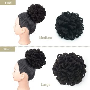 KGBFASS 10 pouces, grandes <span class=keywords><strong>tresses</strong></span> à nouer, queue de cheval bouclée, dreadlocks, chignons tressés, faux <span class=keywords><strong>chignon</strong></span>, scrunchies à clipser sur les cheveux - Product Image 3