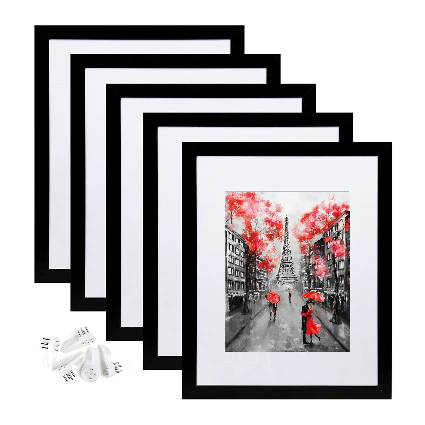 11x14 8x10 cadres photo en bois noir personnalisés, albums photo et accessoires en gros