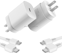 Vente chaude USB C Charge Super Rapide pour Samsung Galaxy S22 S23 type c Tête de Charge Rapide 25W cargador tipo c Chargeur Mural