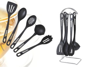 6 pezzi eco-friendly in Nylon <span class=keywords><strong>accessori</strong></span> per la <span class=keywords><strong>cucina</strong></span> lunghi in acciaio inossidabile comodi strumenti moderni per <span class=keywords><strong>bambini</strong></span> in plastica ragionevolmente - Product Image 2