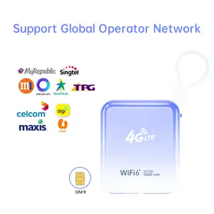 10000 mAh 300Mbps túi di động hotspot 4G LTE wifi6 Router 4G modem mifis di động hotspot với thẻ Sim