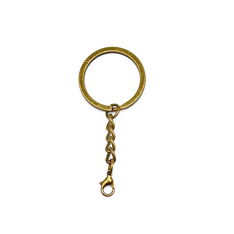 25mm flat keychain hook with 12mm lobster clasp