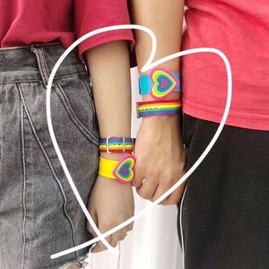 Nylon Regenbogen Lesben Homosexuell Bisexuelle <span class=keywords><strong>Transgender</strong></span> Armbänder für Frauen Mädchen Stolz geflochtene Armbänder - Product Image 6