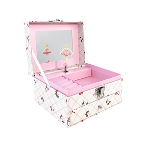 Caja de Música de Bailarina Personalizable al por Mayor, de Gran Venta, Caja de Almacenamiento Musical de 2 Capas con Espejo y Cajón para Niñas - Product Image 3