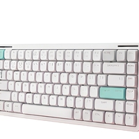 84-Key Kailh Aluminum Alloy Mechanical Keyboard LED Backlit Programmable Low Profile Triple Mode Wireless USB Type-C Desk Gaming