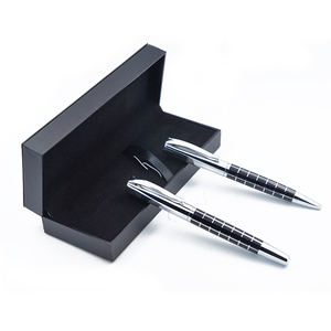 Stylo en métal noir de haute qualité pour entreprises, ensemble cadeau Exclusive avec Logo personnalisé - Product Image 3