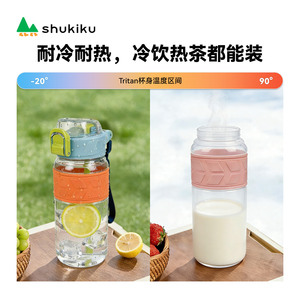 ขวดน้ำเด็ก Shukiku Tritan ฝาปิดแบบกด สำหรับเด็กนักเรียน พกพาสะดวก - Product Image 5