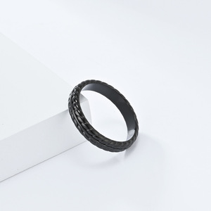 Minimalist and niche design, light luxury wheat ear pattern <b>titanium</b> steel <b>ring</b>, high-end and versatile index finger <b>ring</b>, unise - Product Image 4