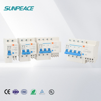 Disjoncteurs différentiels électriques RCBO DZ47LE-63 1P+N unipolaire 1P 1 pôle 1pole 6A 10A 16A 20A 25A 32A 40A 50A 60A