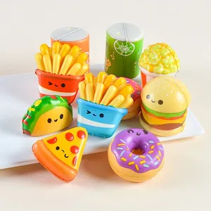 12pcs Latex Mini Squeeze Squishy Toys Unisex School Birthday <b>Gift</b> Pack 14 Years Various Food Fries Slow-Rising <b>Random</b> Styles - Product Image 2