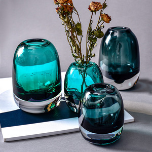 Vase cubique chinois en <span class=keywords><strong>verre</strong></span> bleu et blanc, fabrication chinoise, import - Product Image 5