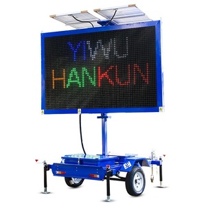 Écran d'affichage routier à LED solaire monté sur remorque, IP65, cadre Q235, matériau en aluminium, avec éclairage constant pour la sécurité routière - Product Image 5