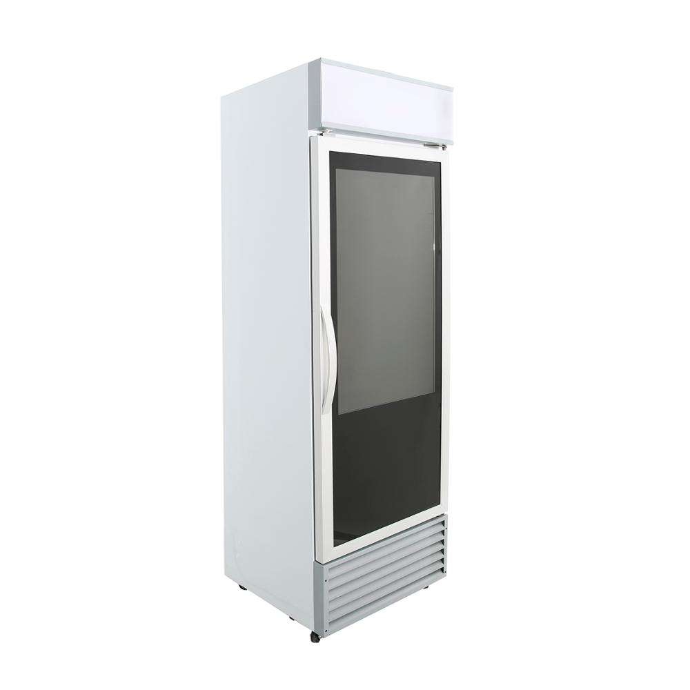 Commercial Glass Door Beverage Cooler LCD Transparent Single Door