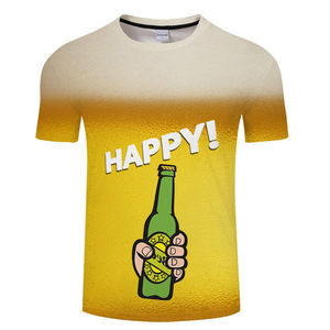 Camiseta de Verano Personalizada con Estampado Digital de Cerveza <span class=keywords><strong>para</strong></span> Hombre, Poliéster, Deportiva, Venta <span class=keywords><strong>al</strong></span> <span class=keywords><strong>por</strong></span> <span class=keywords><strong>Mayor</strong></span>, Impresión <span class=keywords><strong>por</strong></span> Sublimación - Product Image 3