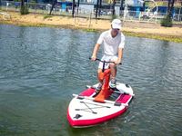 Grandes planches de SUP gonflables avec cadre en plastique, vélo aquatique à double couche en PVC, rangement facile pour la mer, de la marque Lumark, fabriquées en Chine