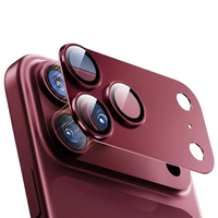 Protection d'objectif d'appareil photo en métal pour iPhone Duo 17 18 Pro, verre trempé 9H, protection d'appareil photo mate 3D couleur originale