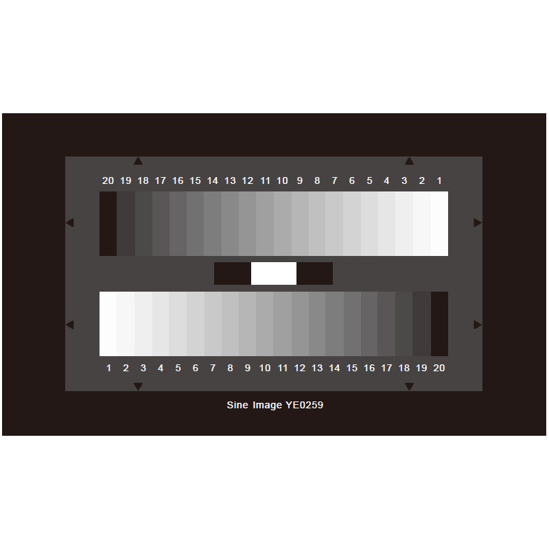 SineImage 20ステップグレースケールチャートYE0259-透明テスト