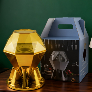 Nouvelle conception, ensemble de <span class=keywords><strong>couverts</strong></span> en acier inoxydable 24 pièces, boîte de rangement créative en forme d'œuf de diamant avec boîte cadeau - Product Image 6