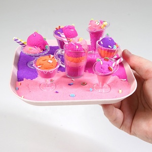 Wingart Artículo #11991 Sweet Ice Cream Space Play Sand Set para niñas DIY Juegos Actividades Niños Sweet Scene Set - Product Image 4