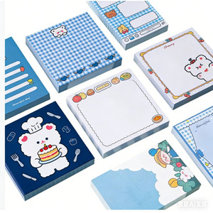 Papeterie personnalisée mignonne en papier ligné, blocs-notes pour enfants, autocollants de notes quotidiennes Kawaii Maid Cafe, 30/50 feuilles, fournitures scolaires, notes adhésives - Product Image 2