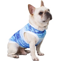Vêtements d'été personnalisés de luxe écologiques et respirants pour chiens, grandes et petites tailles, avec motif de refroidissement en marbre.