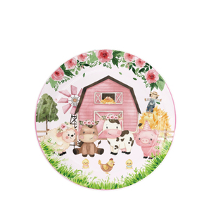 Venta caliente nueva <span class=keywords><strong>granja</strong></span> Rosa mascota tema Fiesta decoración conjuntos suministros kits desechables para fiesta de cumpleaños - Product Image 2