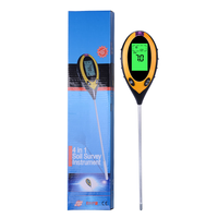 Meilleur testeur de sol numérique 4 en 1 professionnel avec écran LCD, mesure de la température, de l'humidité, de la luminosité et du pH pour les plantes de jardin