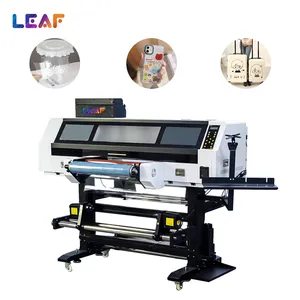 LEAF UV DTF Drucker 60cm breit A B Film aufkleber Flach bett druckmaschine UV DTF Mit Laminator