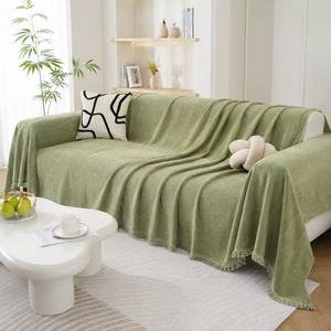 Housse de canapé en chenille unie imperméable, couverture universelle ajustée parfaitement pour vos meubles de maison - Product Image 3