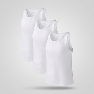 Customizable Breathable 100% Cotton Knitted Tie-Dyed Crew Neck Sporty <b>Mens</b> Ribbed Tank Top Sleeveless Undershirt <b>Singlet</b> Muscle - Product Image 2