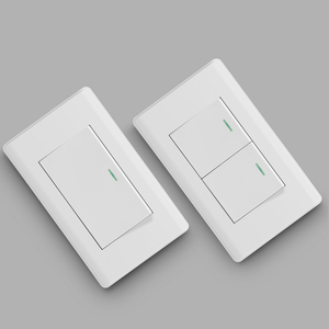 Interrupteur mural électrique, prise double, interrupteur à 2 boutons pour le Pérou, la Bolivie, la Dominique, la Thaïlande, le Vietnam - Product Image 1