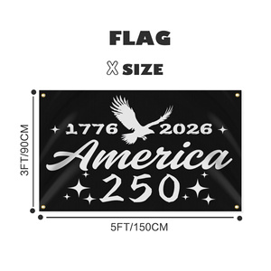 <span class=keywords><strong>Stampa</strong></span> digitale <span class=keywords><strong>su</strong></span> poliestere con <span class=keywords><strong>bandiera</strong></span> personalizzata in fabbrica 3 x5ft giorno dell'indipendenza americana 250 ° anniversario - Product Image 2