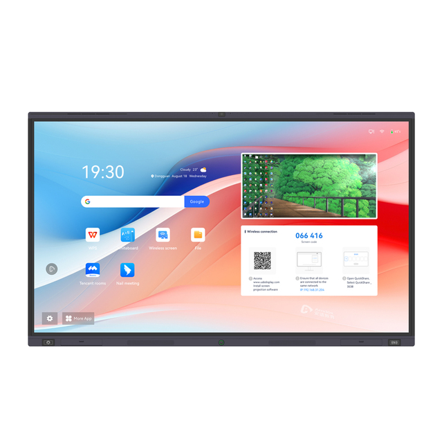 New 55 Inch IR Touchscreen Smart Board Classroom Business 4K LCD 48MP UHD USB Dual System Interactive Whiteboard